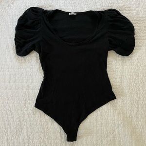 Free People Black Bodysuit